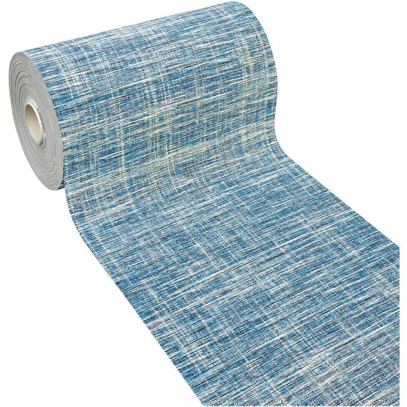 foto del prodotto tappeto cucina flessibile tagliabile antiscivolo passatoia monocolore 100 made in italy blu 52x40 cm