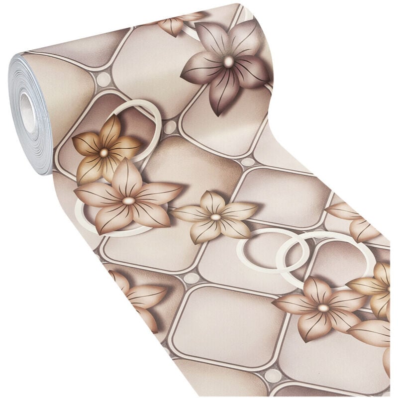 foto del prodotto tappeto cucina gomma pvc antimacchia fiorito elegante passatoia antiscivolo antisfilo 51x40 cm