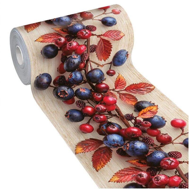 foto del prodotto tappeto cucina mirtilli 3d gomma morbida pvc passatoia antimacchia antiscivolo antisfilo 51x100 cm