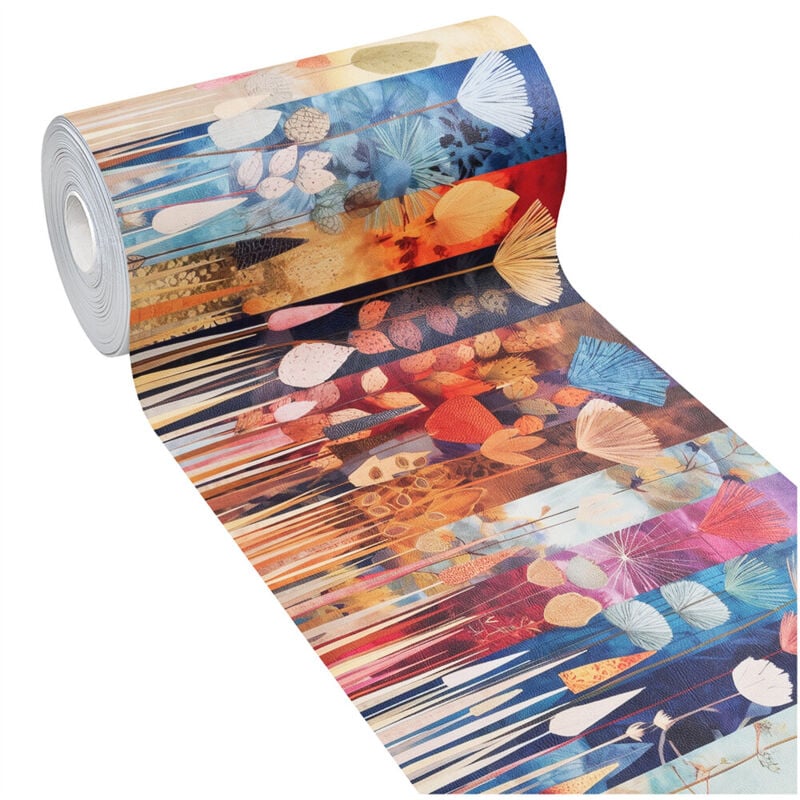 foto del prodotto tappeto cucina pvc stampa digitale antimacchia design floreale multicolore colori vivaci 51x120 cm