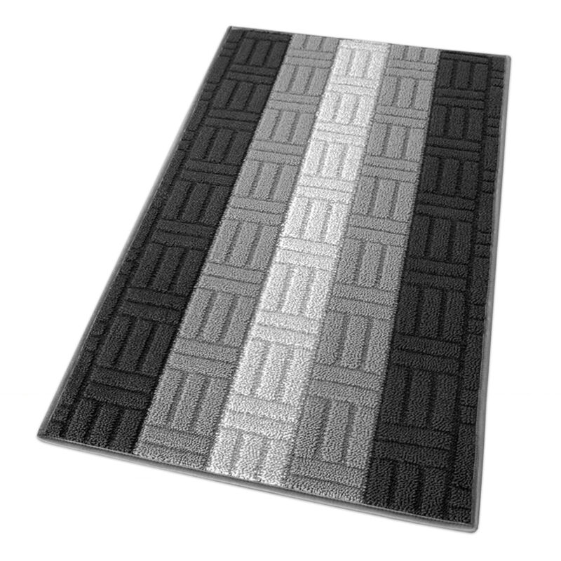 foto del prodotto tappeto cucina tessitura 3d grigio 100 made in italy bordato assorbente antiscivolo in varie misure 57x145 cm