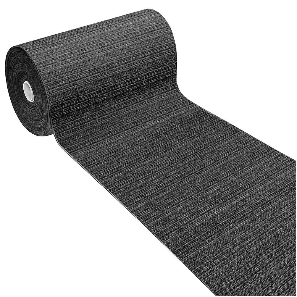 foto del prodotto tappeto cucina tinta unita striato 54x240 cm bordato assorbente passatoia casa antiscivolo nero