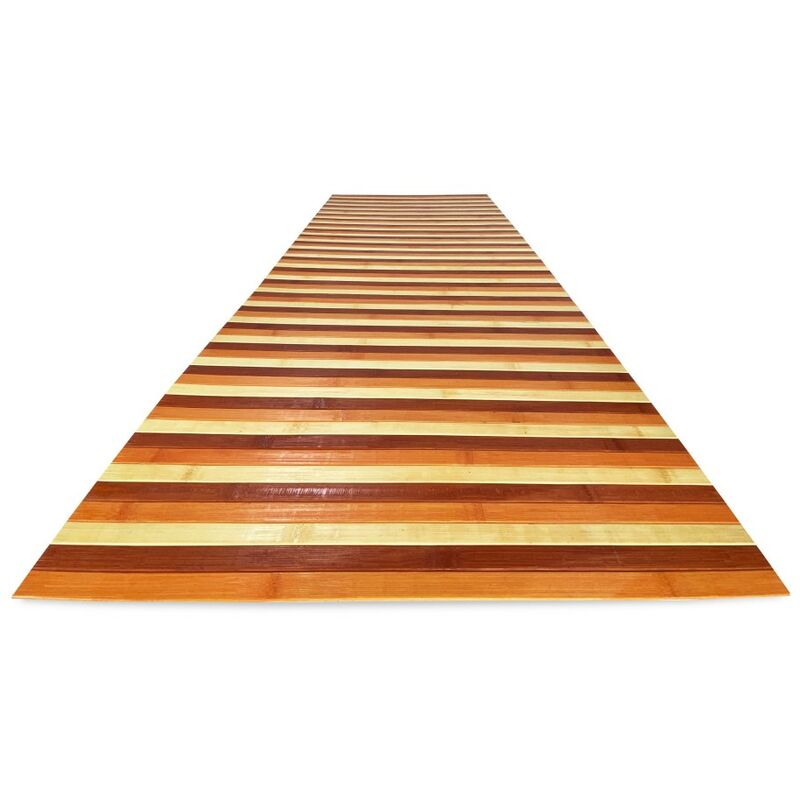 foto del prodotto tappeto cucina woody in legno bamboo arancio sfumato tutte le misure cm. 50 55x180