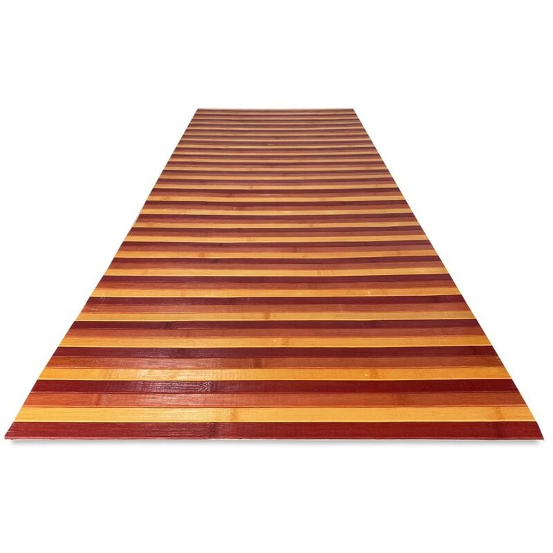 foto del prodotto tappeto cucina woody in legno bamboo bordeaux sfumato bord tutte le misure cm. 50x75