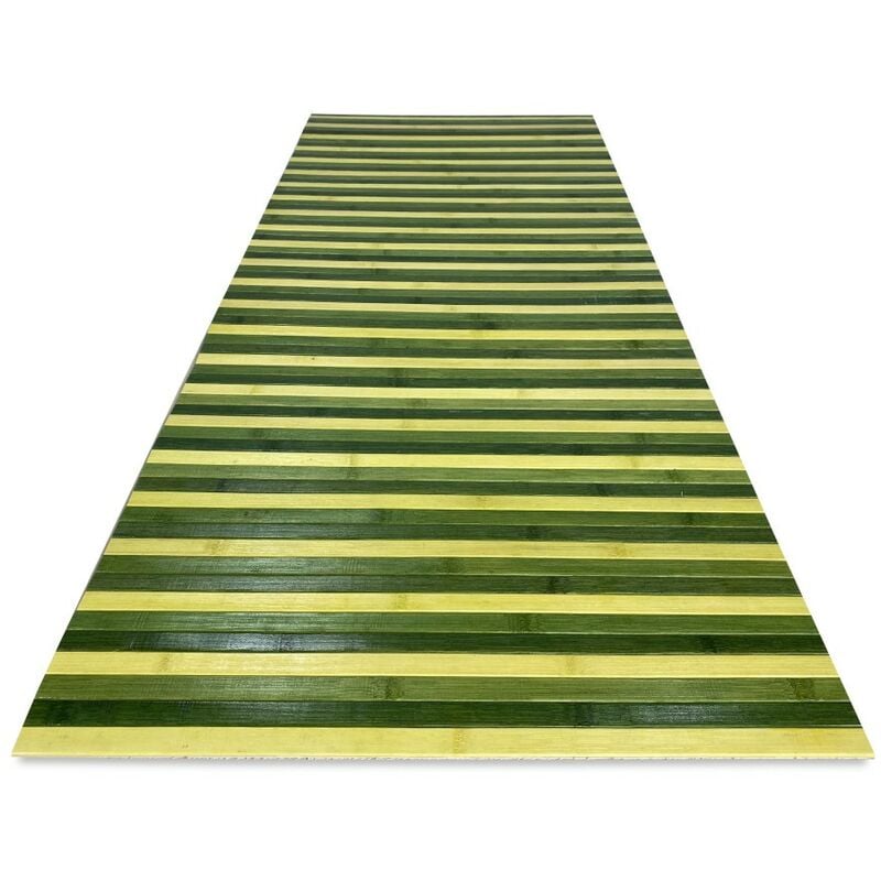 foto del prodotto tappeto cucina woody in legno bamboo verde sfumato tutte le misure cm. 50 55x180