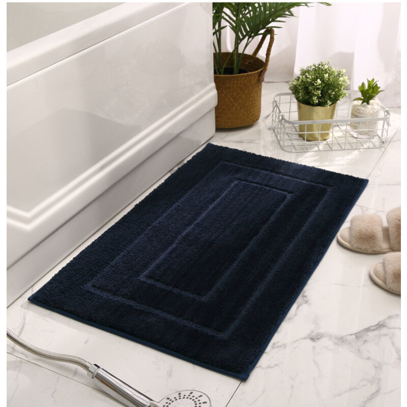 foto del prodotto tappeto da bagno antiscivolo, tappetino da bagno extra morbido, assorbente, lavabile in lavatrice 40cmx60cm gblu navy