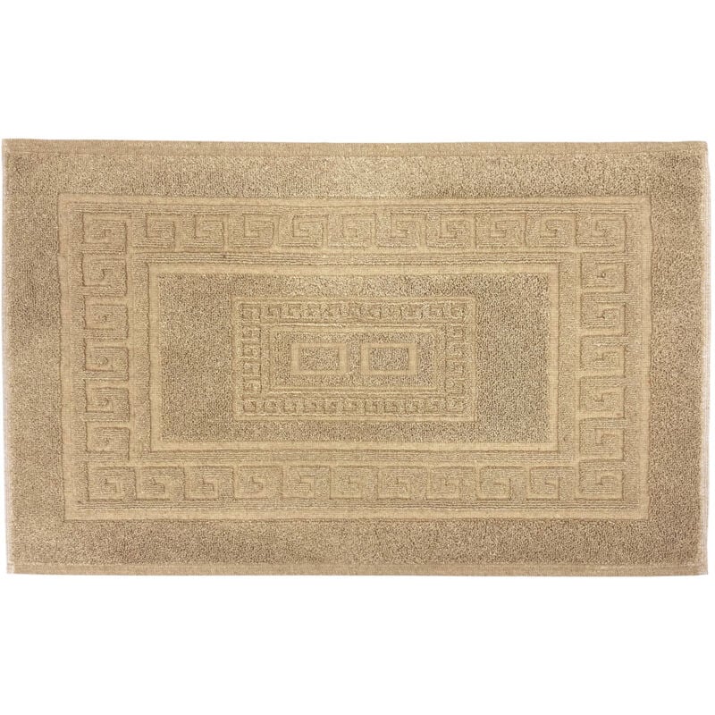 foto del prodotto tappeto da bagno disegno torino colore beige, misura45x60colorebeige