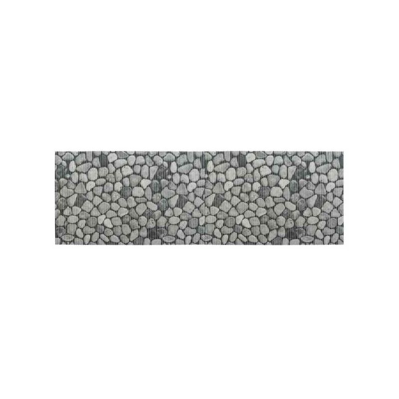 foto del prodotto tappeto da bagno in schiuma sassi, tappeto da bagno antiscivolo, plastica effetto pietra, 65x200 cm, grigio wenko
