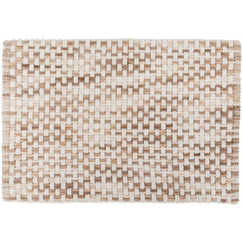 foto del prodotto tappeto da bagno intrecciato color taupe 50x75cm 5five