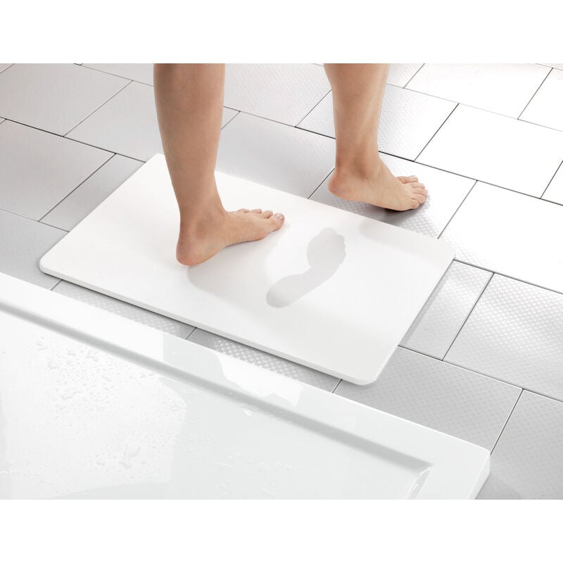 foto del prodotto tappeto da bagno simi in diatomite, tappeto antiscivolo per il bagno, diatomite, 60x39 cm, bianco wenko