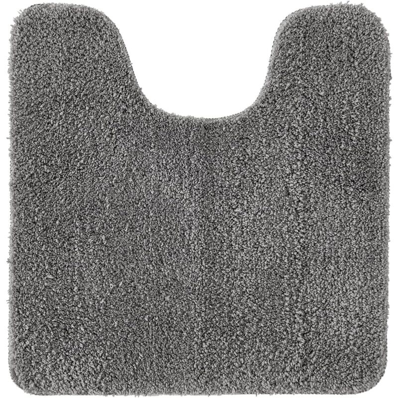 foto del prodotto tappeto da bagno, tappetino antiscivolo lavabile in lavatrice per doccia 50x 50cm grigio chiaro