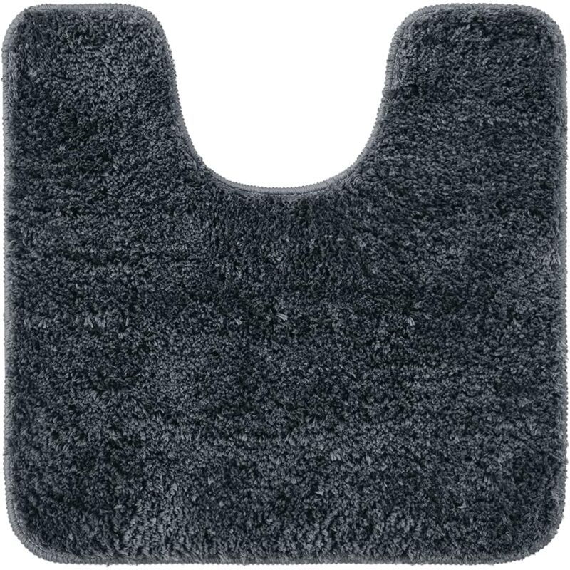 foto del prodotto tappeto da bagno, tappetino antiscivolo lavabile in lavatrice per doccia 50x 50cm grigio scuro