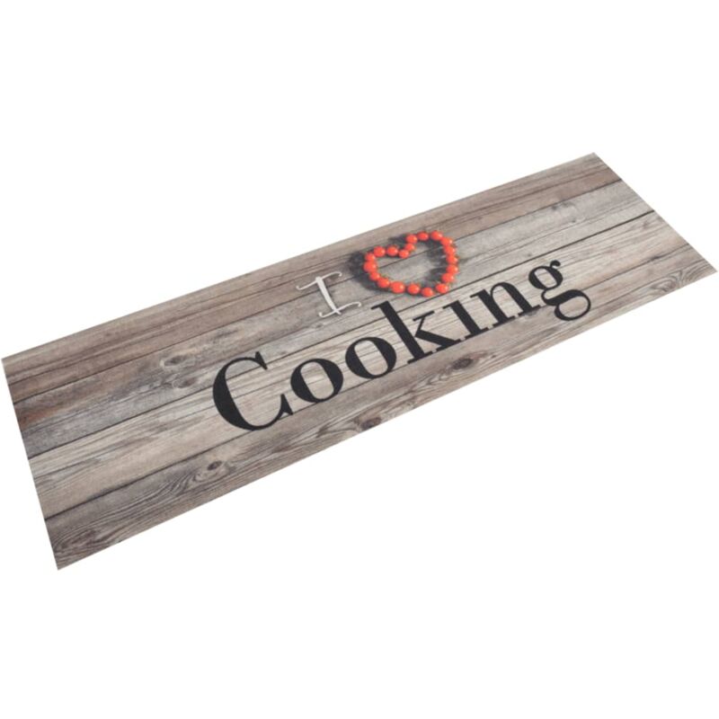 foto del prodotto tappeto da cucina lavabile grigio cucinare 45x150 cm velluto vidaxl