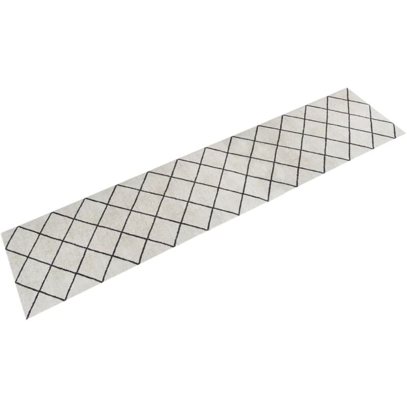 foto del prodotto tappeto da cucina lavabile quadri 60x300 cm velluto vidaxl