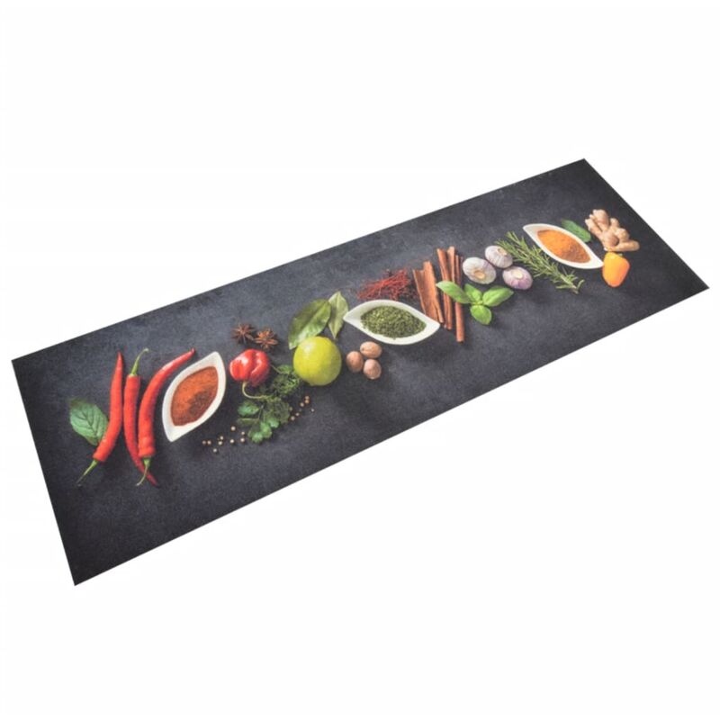 foto del prodotto tappeto da cucina lavabile spezie 60x180 cm velluto vidaxl