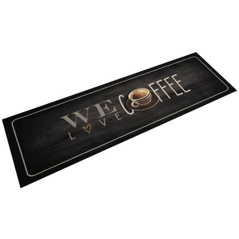 foto del prodotto tappeto da cucina lavabile testo caff 45x150 cm in velluto vidaxl
