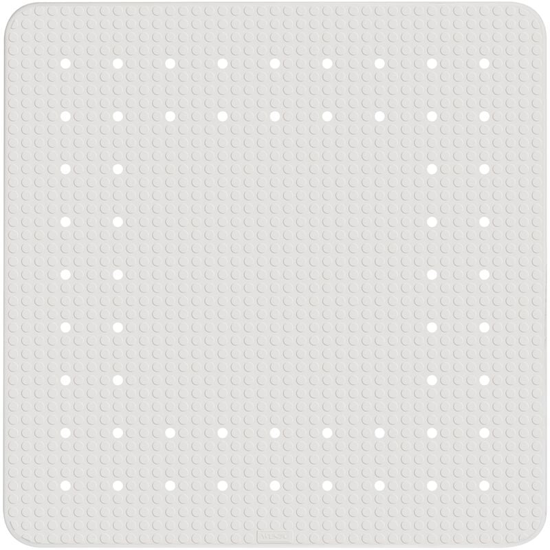 foto del prodotto tappeto da doccia mirasol, tappeto da bagno antiscivolo, in gomma, 54x54 cm, bianco wenko