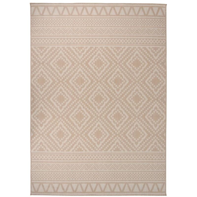 foto del prodotto tappeto da esterni a tessitura piatta 120x170cm strisce marroni vidaxl