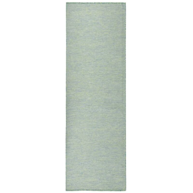 foto del prodotto tappeto da esterni a tessitura piatta 80x250 cm turchese vidaxl