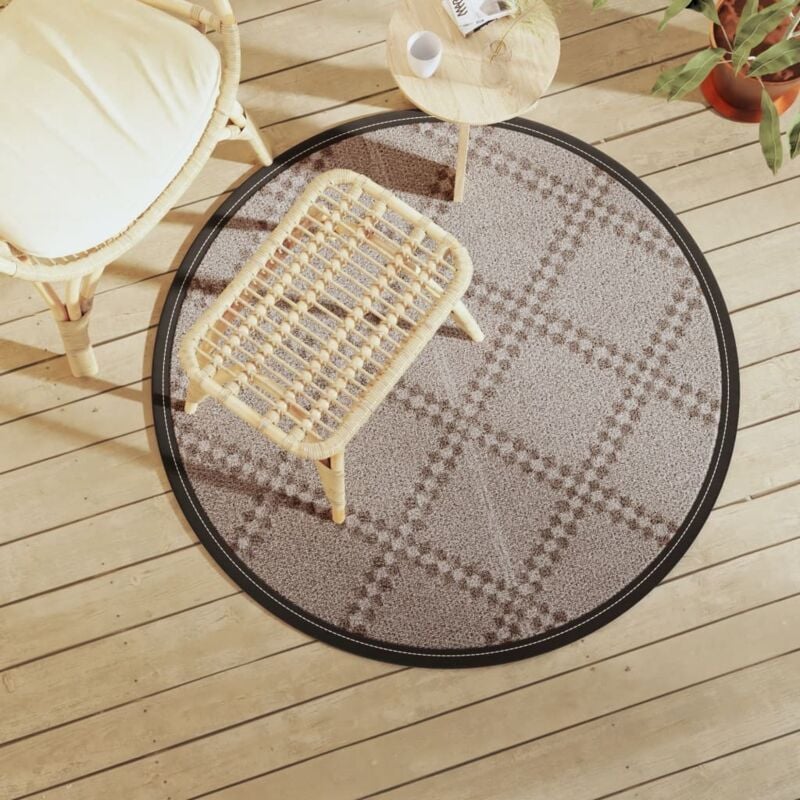foto del prodotto tappeto da esterni arakil marrone 120 cm in pp vidaxl