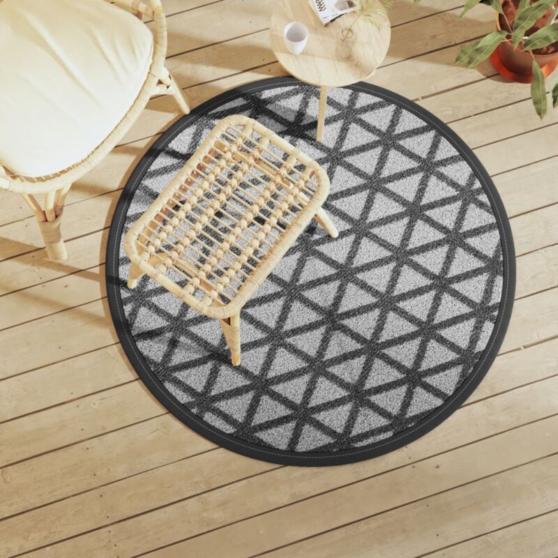 foto del prodotto tappeto da esterni arakil nero 120 cm in pp vidaxl