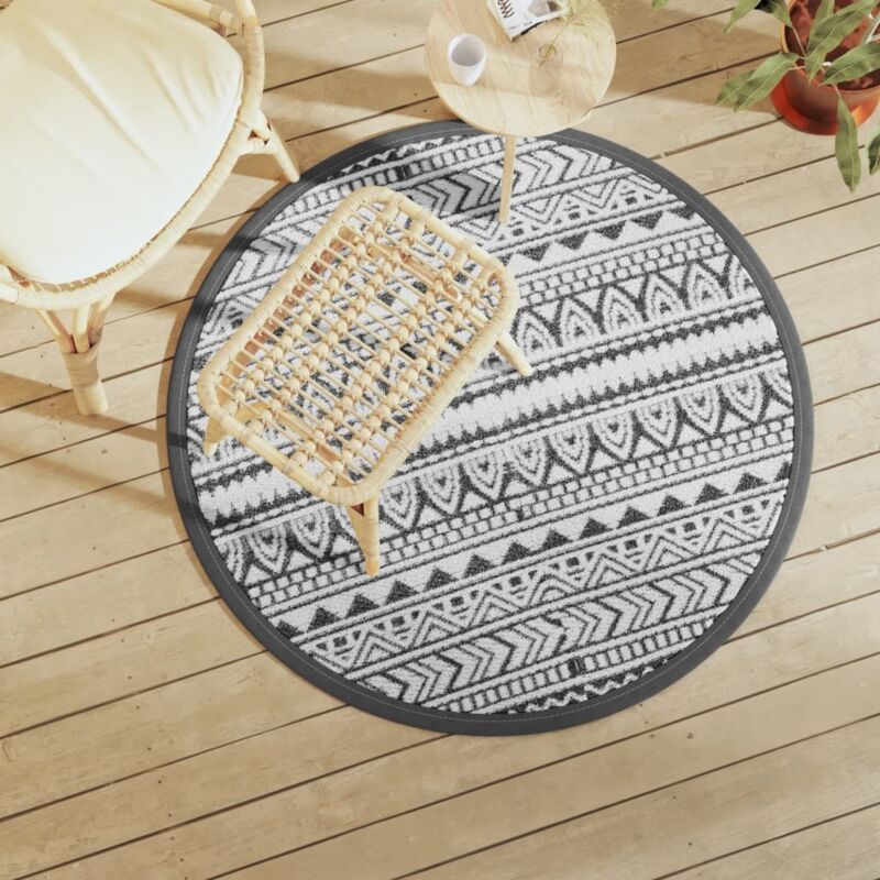 foto del prodotto tappeto da esterni arakil nero 120 cm in pp vidaxl