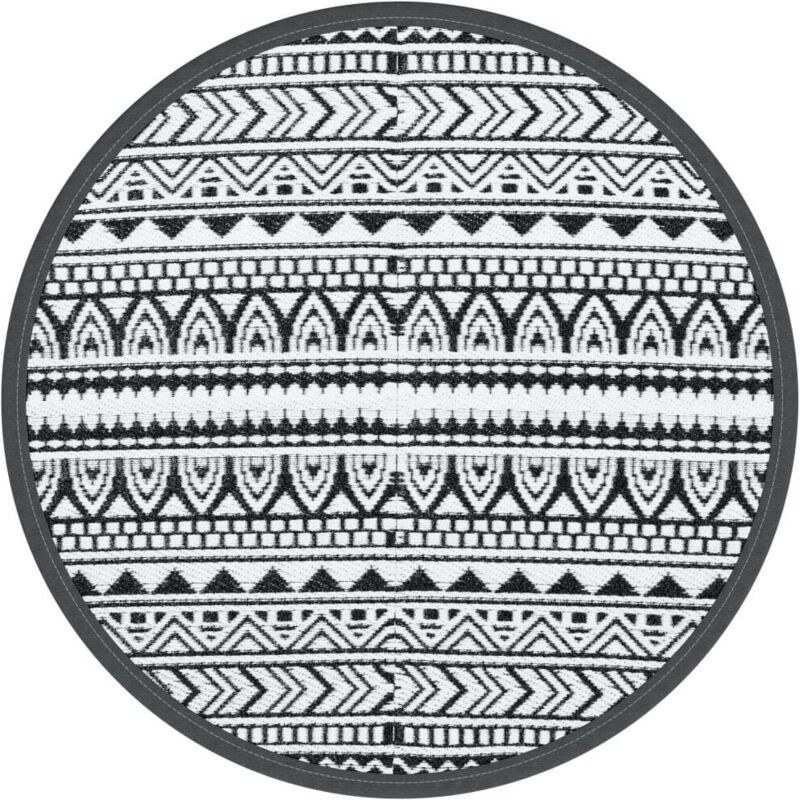 foto del prodotto tappeto da esterni arakil nero 160 cm in pp - vidaxl