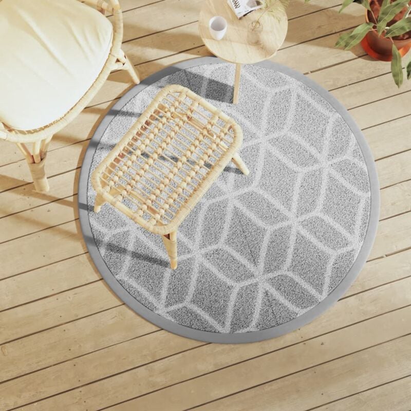 foto del prodotto tappeto da esterno arakil grigio 120 cm in pp vidaxl