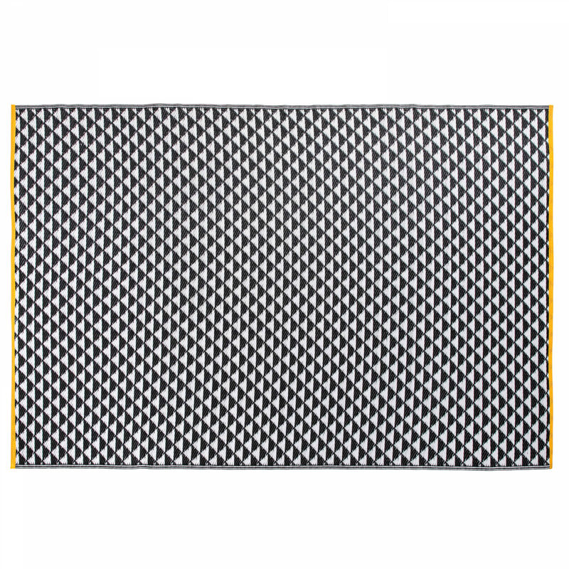 foto del prodotto tappeto da esterno in polipropilene nero 180 x 120 cm