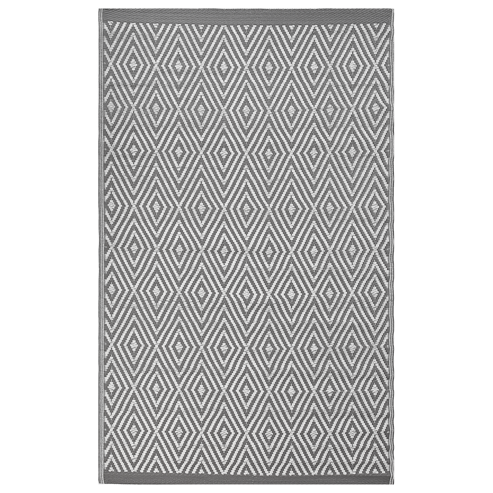 foto del prodotto tappeto da esterno per interni grigio chiaro pp 120 x 180 cm motivo geometrico