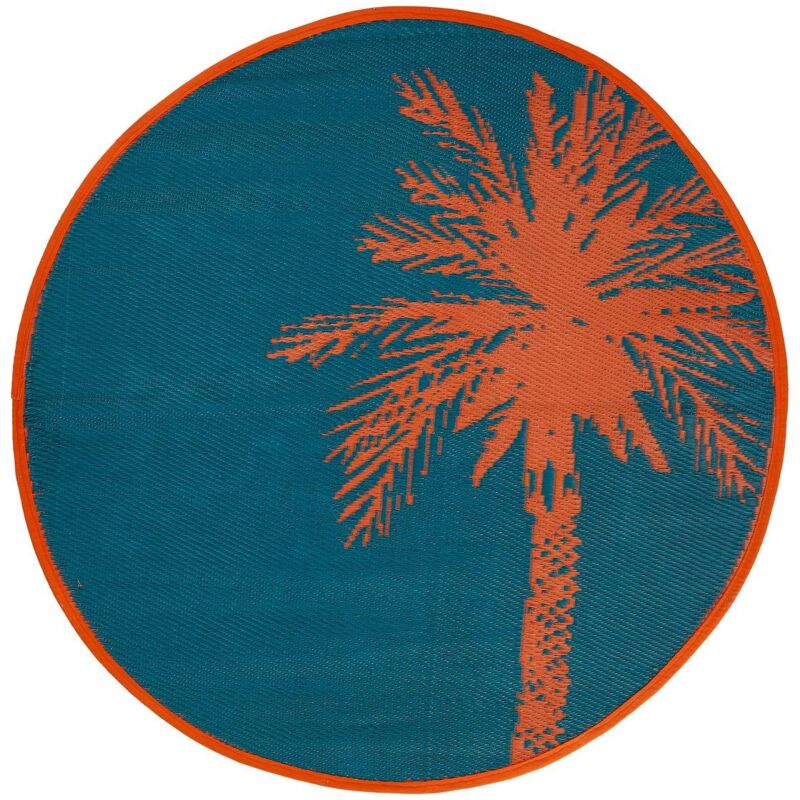 foto del prodotto tappeto da esterno yucatan blu anatra d120cm atmosphera cr ateur d int rieur