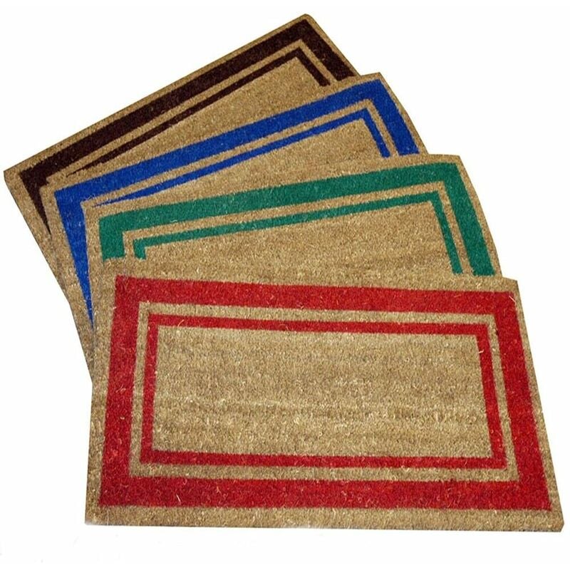 foto del prodotto tappeto da esterno zerbino asciuga passi tappetino fuori porta cm 40x75 in cocco spessore cm 1.5 casa negozio androne portone colorigenerali 