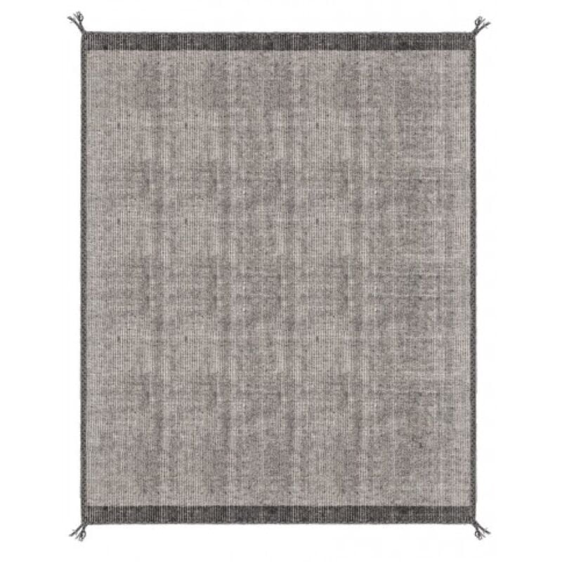 foto del prodotto tappeto da interno chathu fronte in lana e retro in cotone. 160 x 230 cm grigio