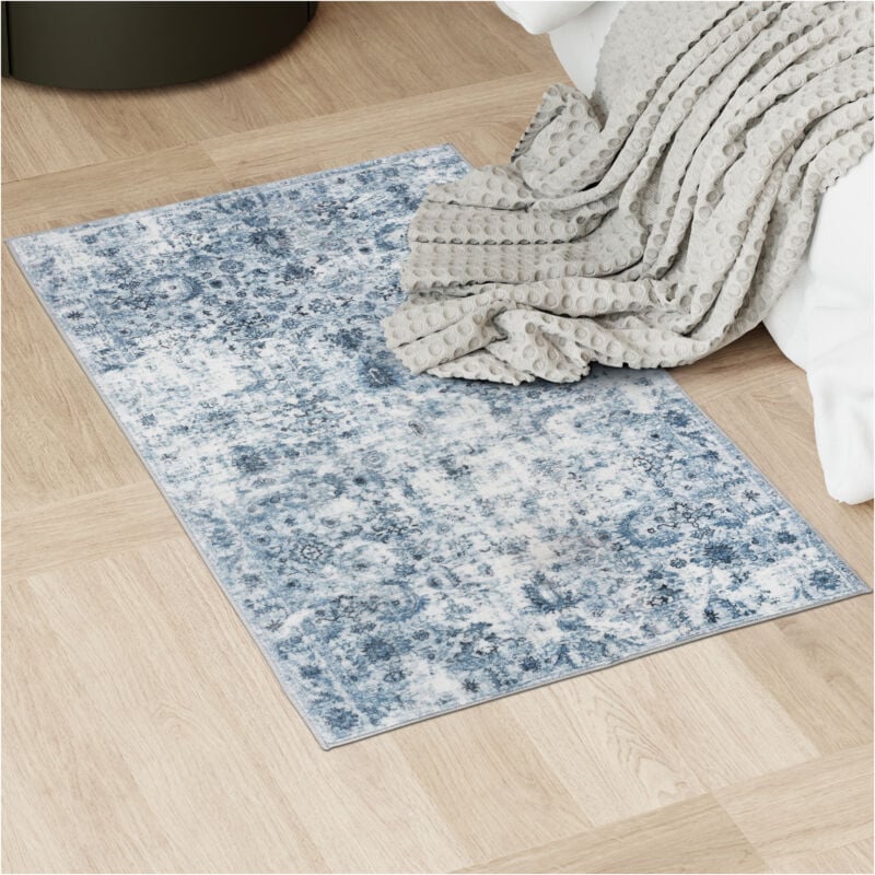 foto del prodotto tappeto designer vintage amara, pelo corto tappeti per salotto, tappeti orientali, passatoia cucina 60 x 110 cm