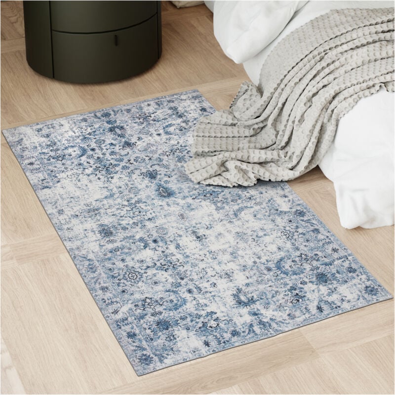 foto del prodotto tappeto designer vintage amara, pelo corto tappeti per salotto, tappeti orientali, passatoia cucina 80 x 150 cm