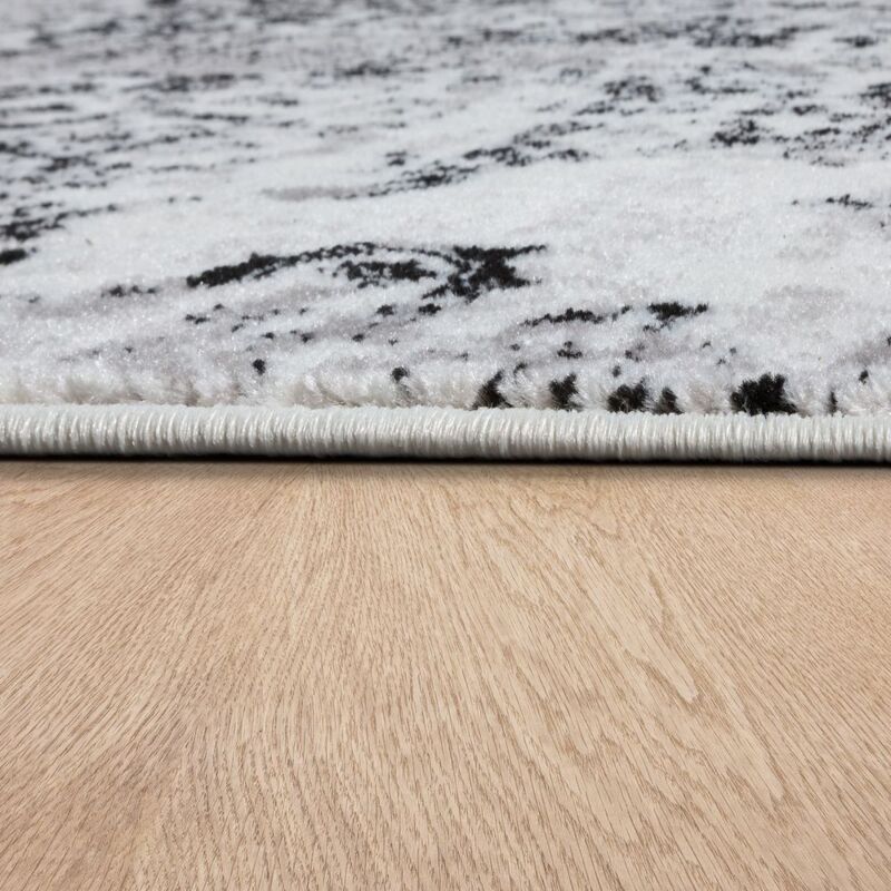 foto del prodotto tappeto di design tappeti soggiorno ornamenti effetto vintage nero bianco 60x100 cm paco home