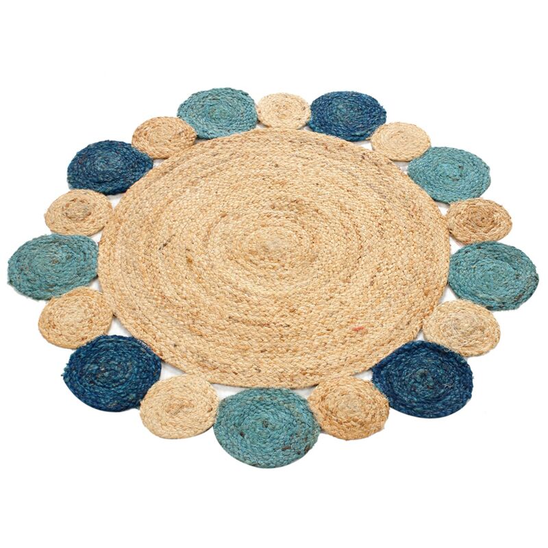 foto del prodotto tappeto di input tessile domestico tappeti marroni rotondi marrone 90x90x1cm 29302 signes grimalt