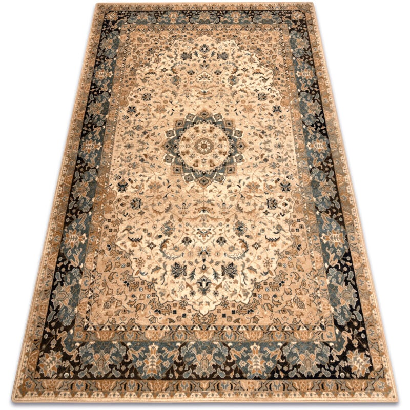 foto del prodotto tappeto di lana omega adagio vintage, rosetta cognac beige 200x300 cm