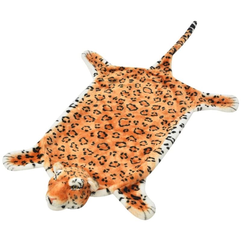 foto del prodotto tappeto di peluche a forma di leopardo 139 cm marrone vidaxl