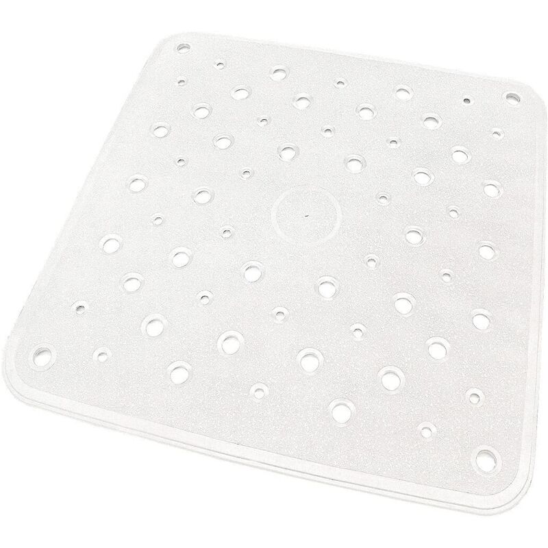foto del prodotto tappeto doccia vasca bagno ruvido con ventose antiscivolo profumato 100 made in italy bianco 53x53 cm