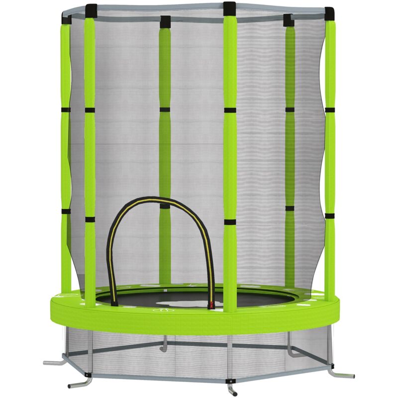 foto del prodotto tappeto elastico bambini 3 6 anni 140cm con rete verde aiyaplay