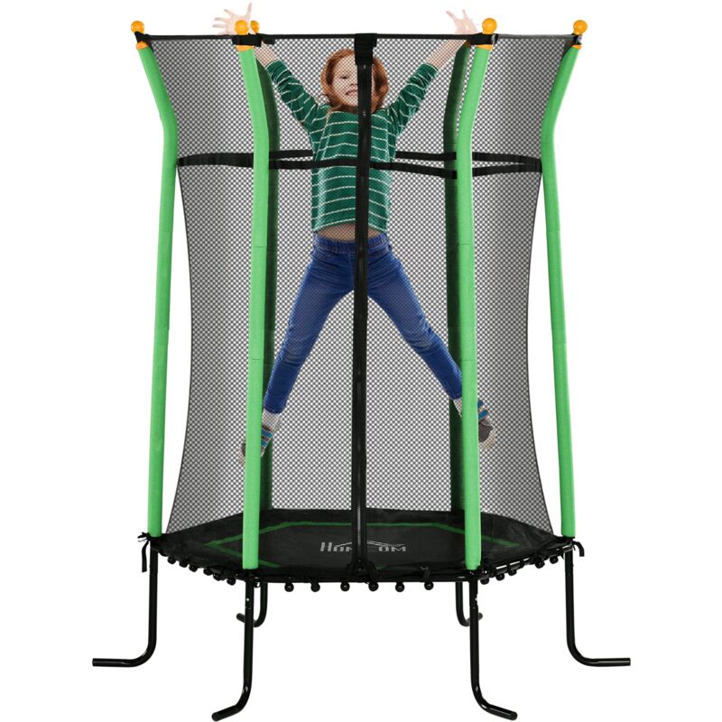 foto del prodotto tappeto elastico per bambini 3 10 anni 163.5x190 cm con ingresso a cerniera verde