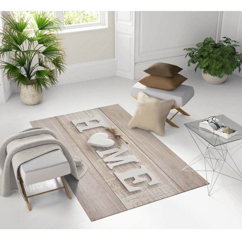foto del prodotto tappeto fantasy hd moderno camera e salotto shabby chic home cuore bianco cm. 120x180