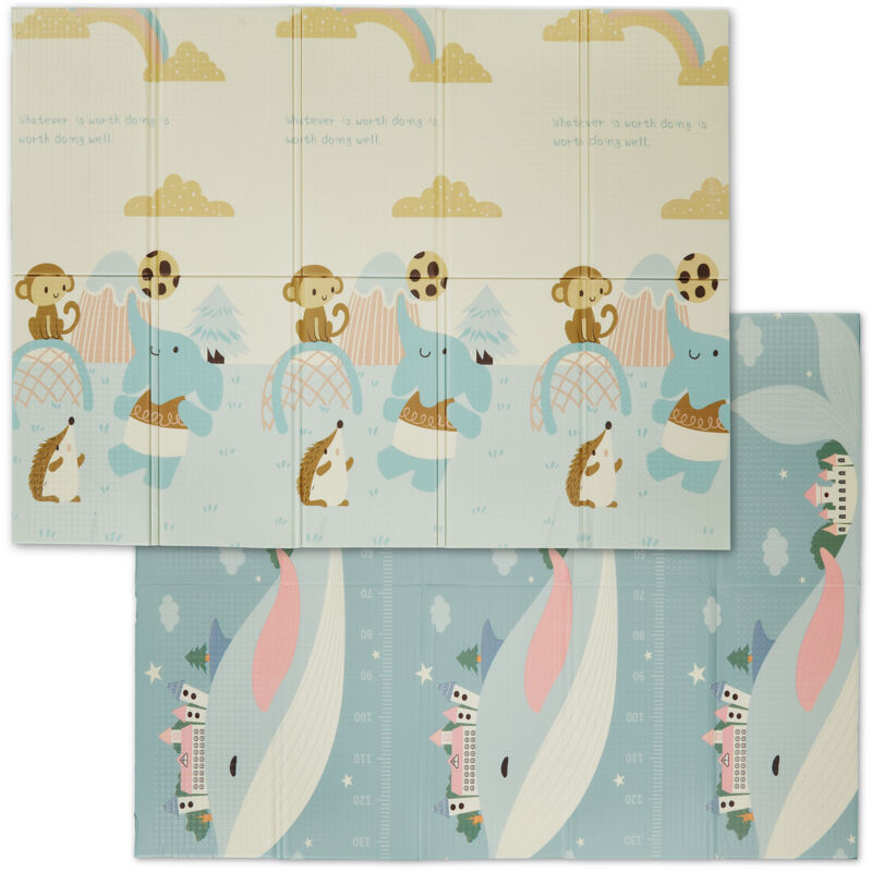 foto del prodotto tappeto gioco per bambini e neonati, tappetino per gattonare, lxp 195x146 cm, in gomma xpe lavabile, colorato relaxdays