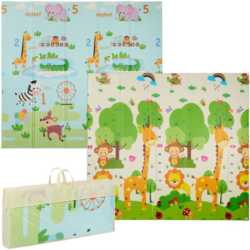 foto del prodotto tappeto gioco per bambini e neonati, tappetino per gattonare, lxp 200x180 cm, in gomma xpe atossica, colorato relaxdays