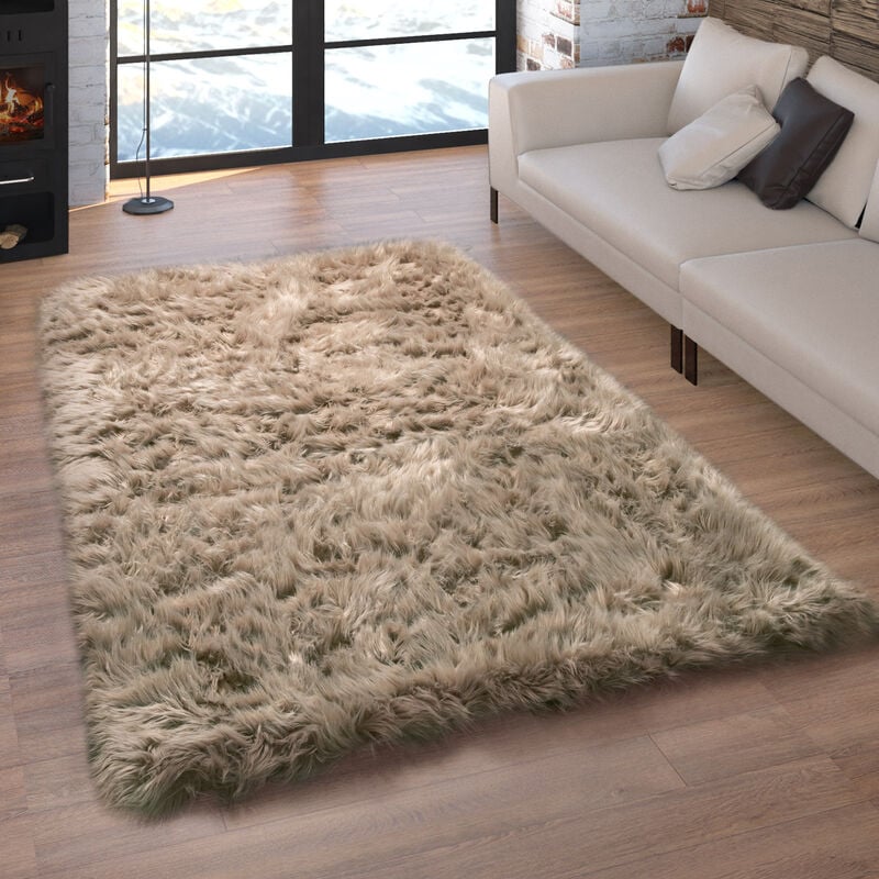 foto del prodotto tappeto in ecopelliccia, cuscini, a cuore, rotondo, in diverse forme, beige 60x100 cm paco home