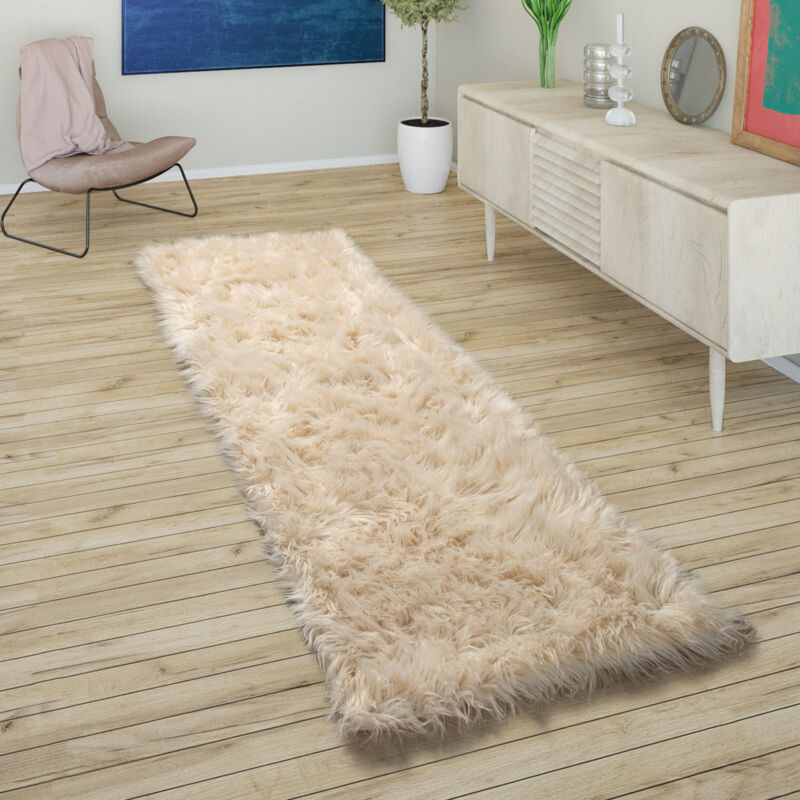 immagine 0 del prodotto tappeto in ecopelliccia, cuscini, a cuore, rotondo, in diverse forme, crema 50x150 cm paco home