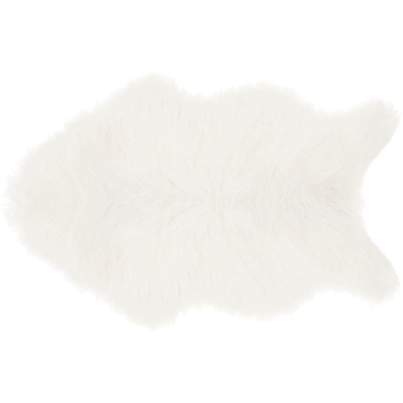 foto del prodotto tappeto in pelliccia sintetica bianca per bambini 60x90cm atmosphera cr ateur d int rieur