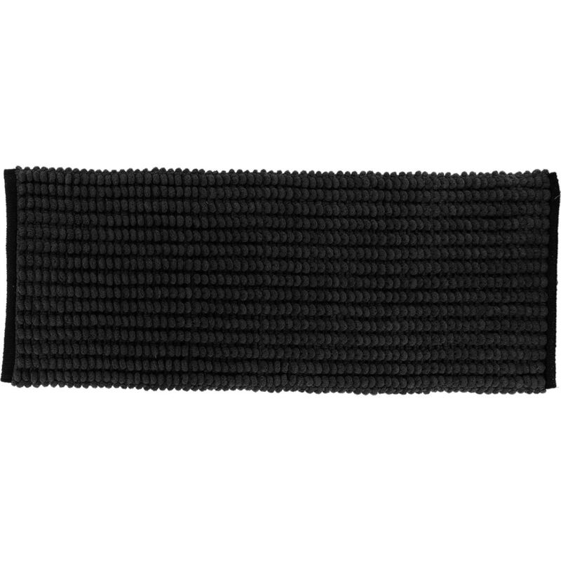 foto del prodotto tappeto in poliestere e cotone 45x120 cm nero tendance