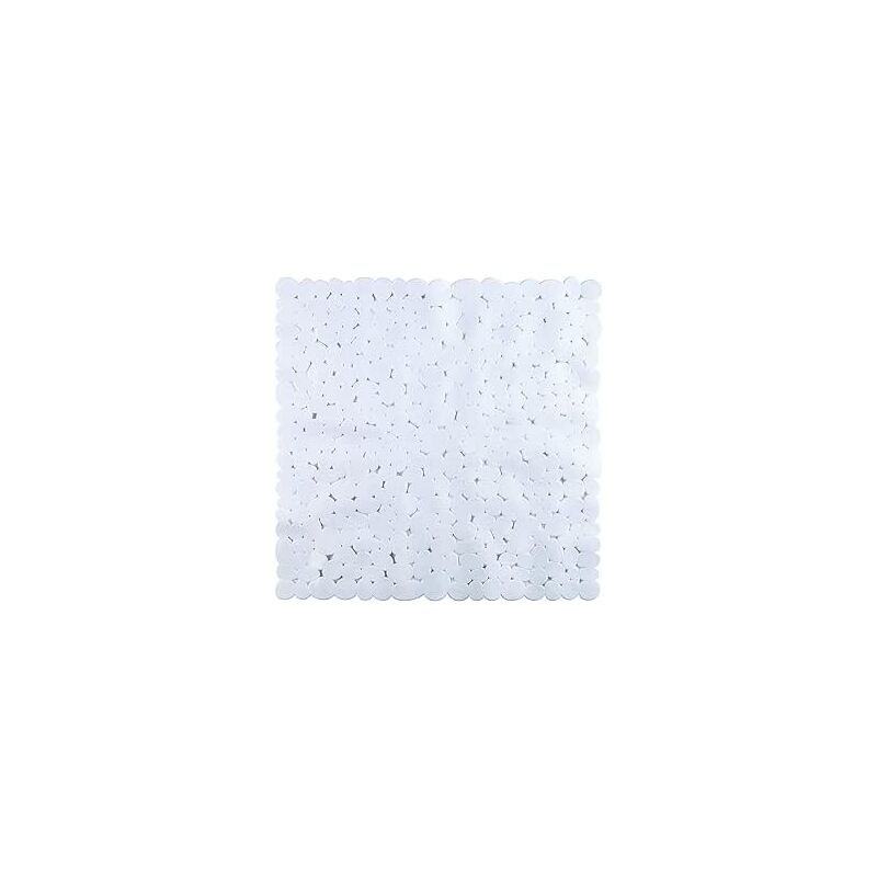foto del prodotto tappeto interno doccia stone bianco quadro in pvc 52x52 cm king home